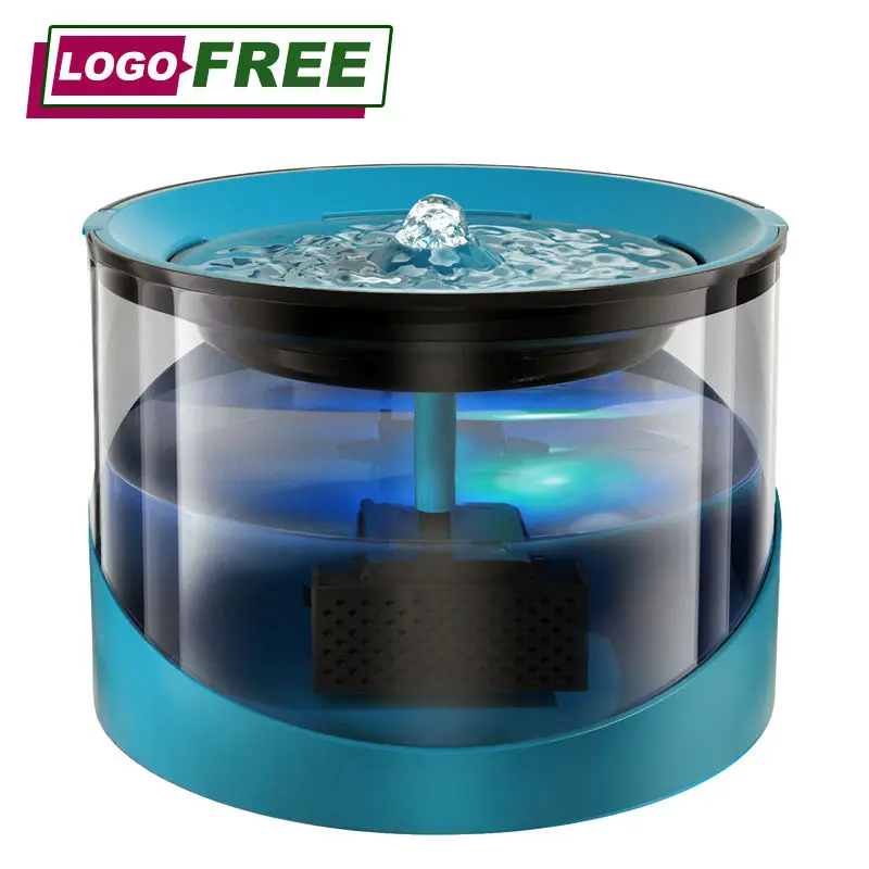 

Pet Cat Water Fountain With Led Electric Usb Dog Cat Pet Mute Drinker Feeder Bowl Pet Drinking Fountain Dispenser