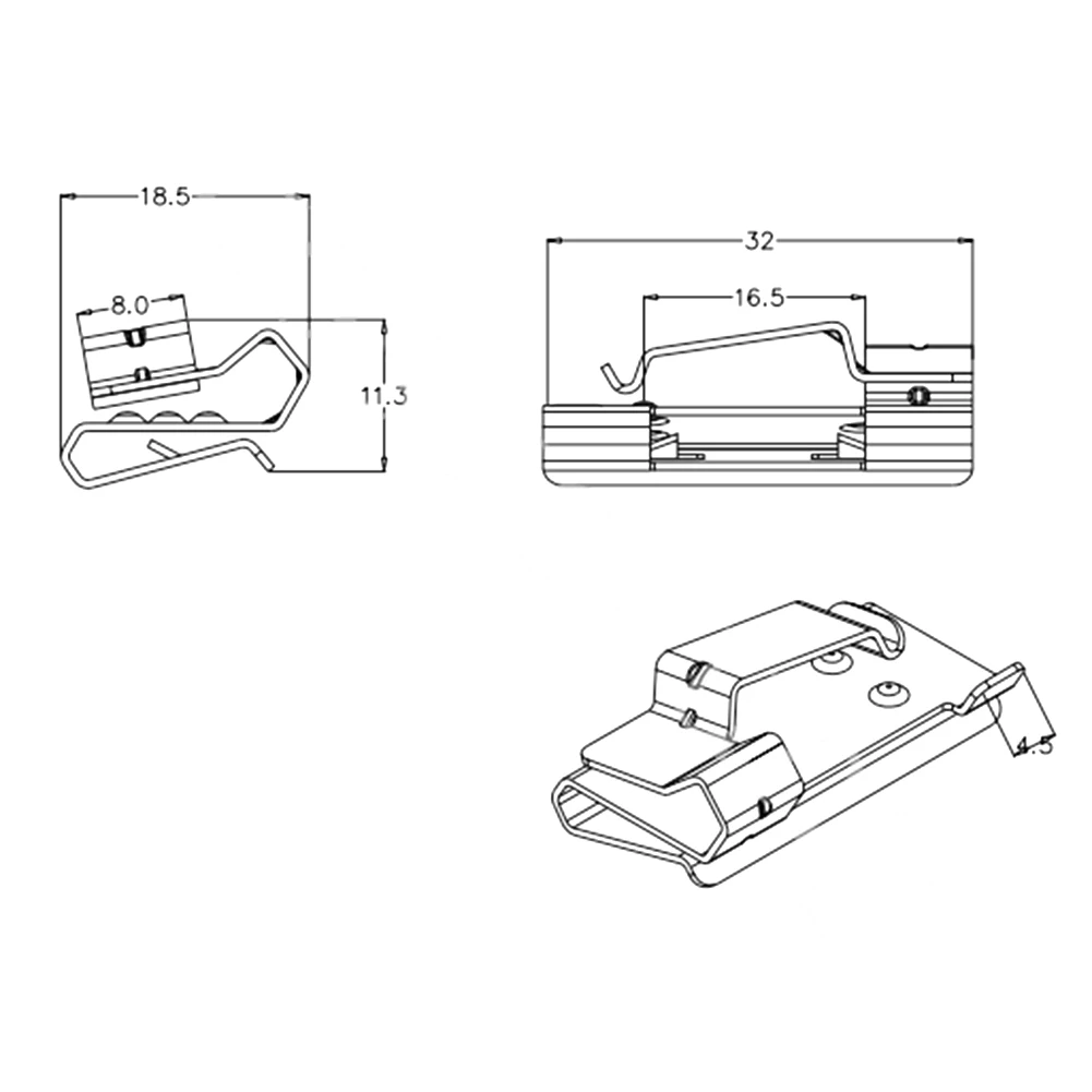304 Stainless Steel Solar Cable Clips Pack of 2050Pcs with Barbed Design for Secure Fixing of Photovoltaic and Electrical Cables