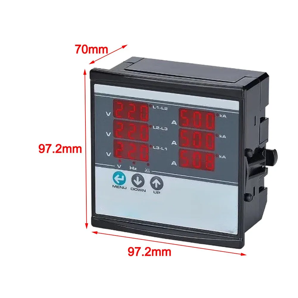 Three-Phase Digital Ammeter SEM-06 220V AC Input Compact ABS Construction for For electrical Parameter Monitoring