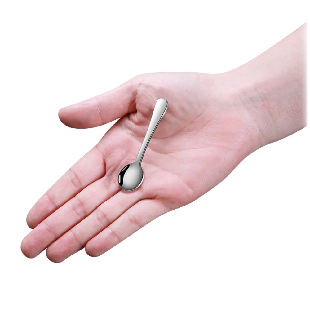 防錆ステンレス鋼ミニスプーン,アイスクリーム,塩,コーヒー,ティースプーン,キッチン,品質,5個