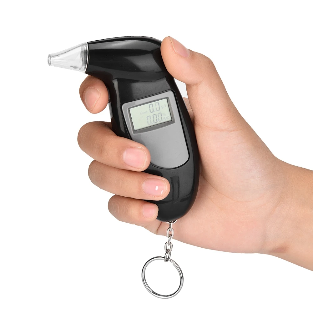 Breathalyser LCD Screen Professional Alcohol Breath Tester Analyzer Lie Detector Breathalyser No Backlight