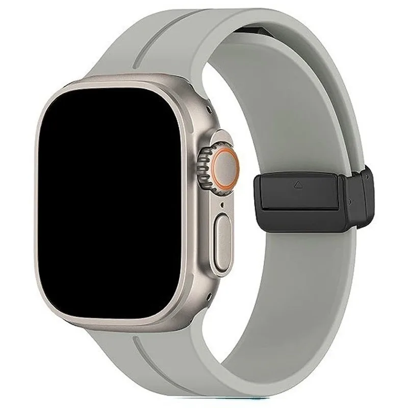 Magnetische band voor Apple Watch Ultra Band 49 mm 45 mm Siliconen armband iWatch Series 7 8 se 6 5 3 44 mm 40 mm 41 mm 42 mm 38 mm band