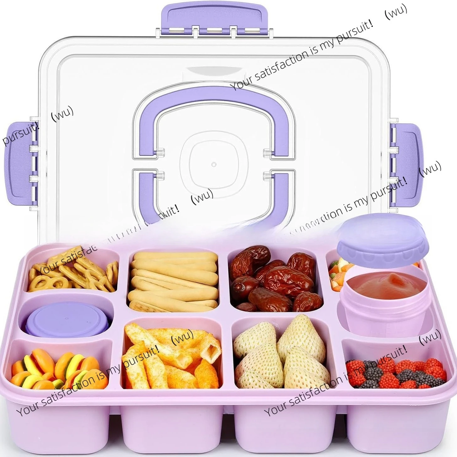 

Silicone Snack Box Lunch Box 10 Gongge Snack Separate Tray Container, Food Grade Lunch Box
