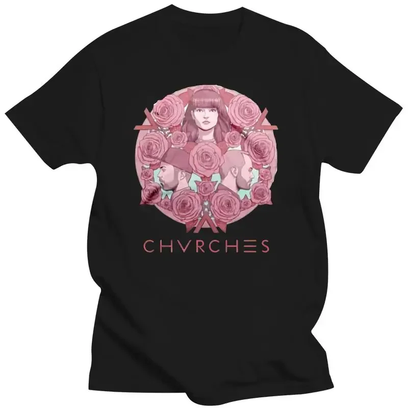 New CHVRCHES - Roses - T SHIRT S-M-L-XL-2XL Brand 2021 Official T-Shirt  Round Collar Short Sleeve Tee Shirts Top Tee