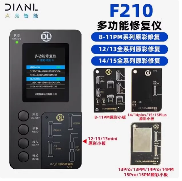 DL F210 True Tone Repair Programmer For Mobile Phone 7/8/X/11/12/13/14/15/16/17 Pro Max Full Series Original Color Recovery Tool