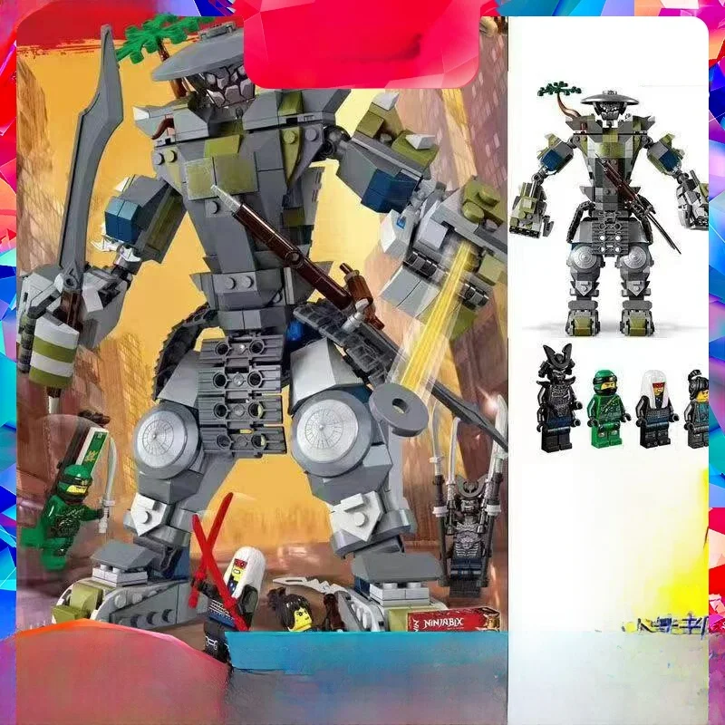 ファンタジーニンジャ-70658-オニタイ-タイタンウォリアー-メカ-ビルディングブロック-おもちゃ-男の子向け-組み立ておもちゃ-知育玩具-中国製