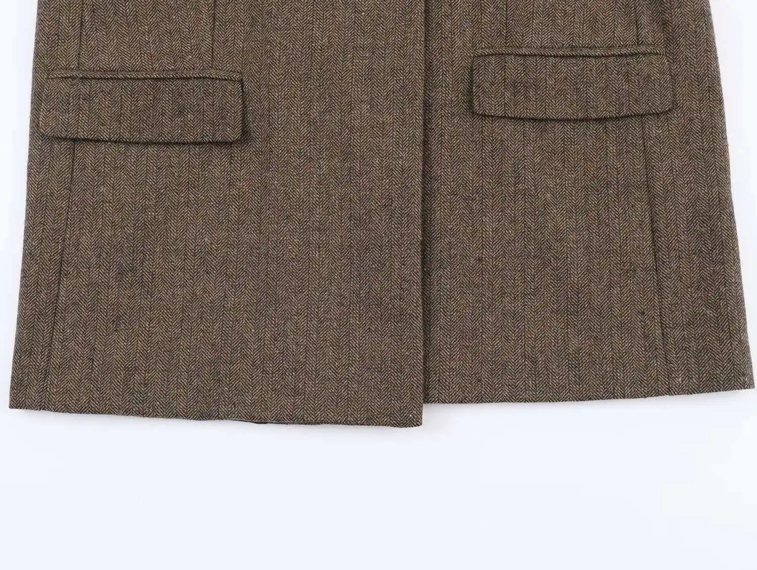 Giacca blazer da pendolare vintage da donna Moda invernale Casual Versatile colletto alla coreana Tasca Capispalla Cappotto ampio con bottone singolo