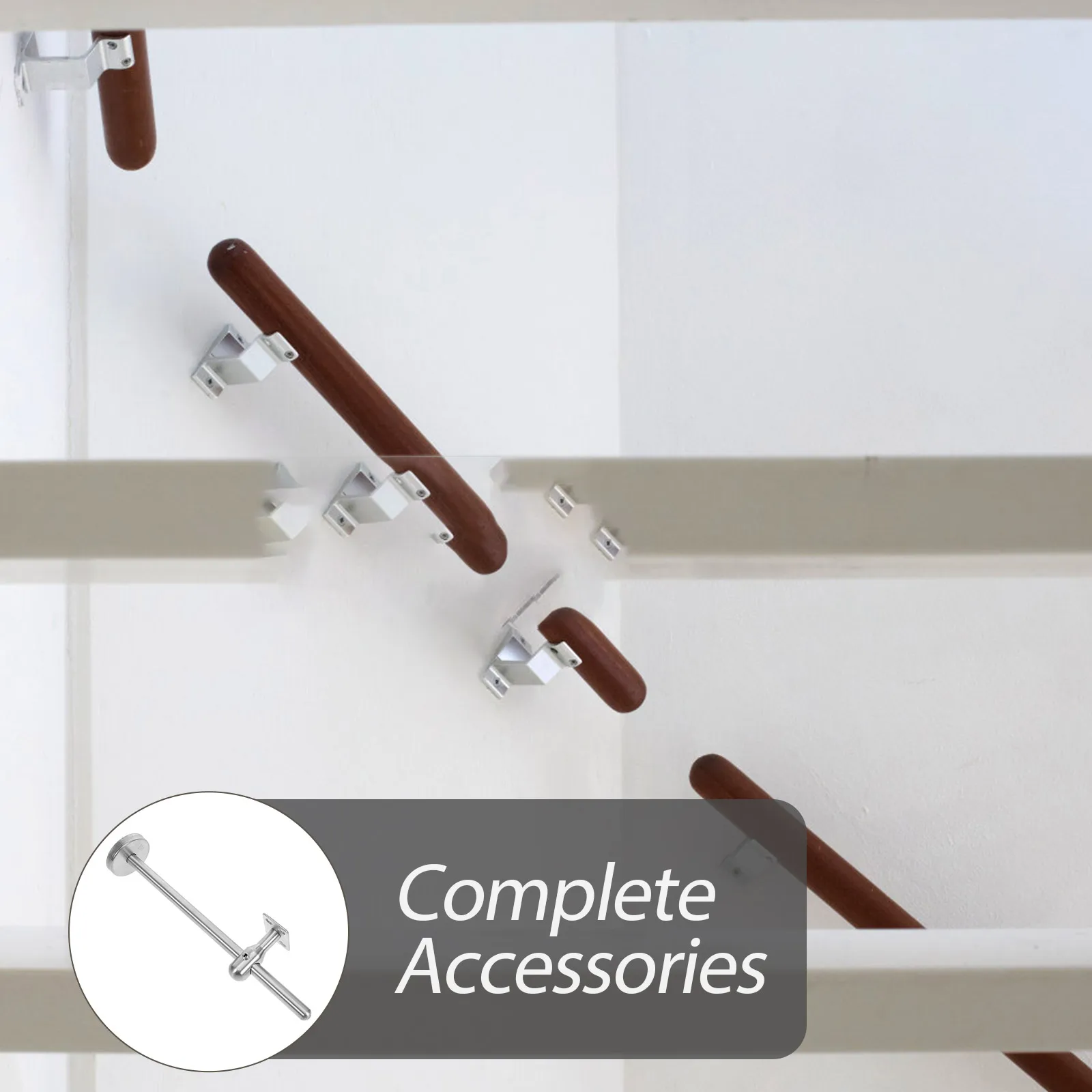 

Stainless Steel Handrail Bracket 250mm Adjustable Wall Mount Support for Stairs Railing Brackets Suitable Indoor Modern Design