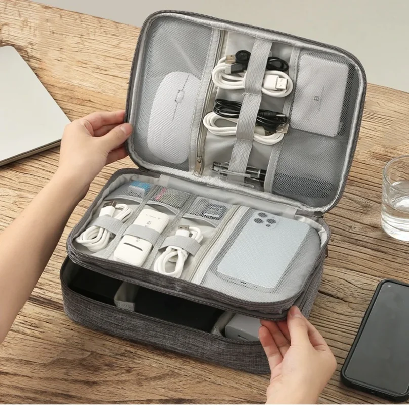 

Portable Digital Storage Bag USB Gadget Waterproof Data Cable Organizer Multifunction Electronics Devices Accessories Handbag