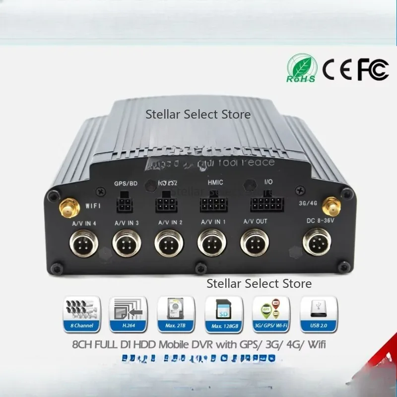 4 8Channel Bus Counter Mdvr Tracking Remote Engine Cut off Power Truck Dash Camera 3 4g Gps Wifi Mdvr School Bus Cctv Mobile Dvr