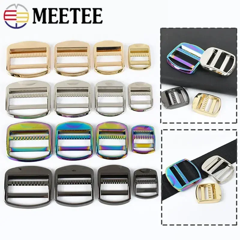 2/4Pcs 19/25/32/38/50mm Bag Strap Adjustable Buckles Backpack Webbing Slider Clasp Belt Buckle Clothes Tri-Glide Hook Accessory