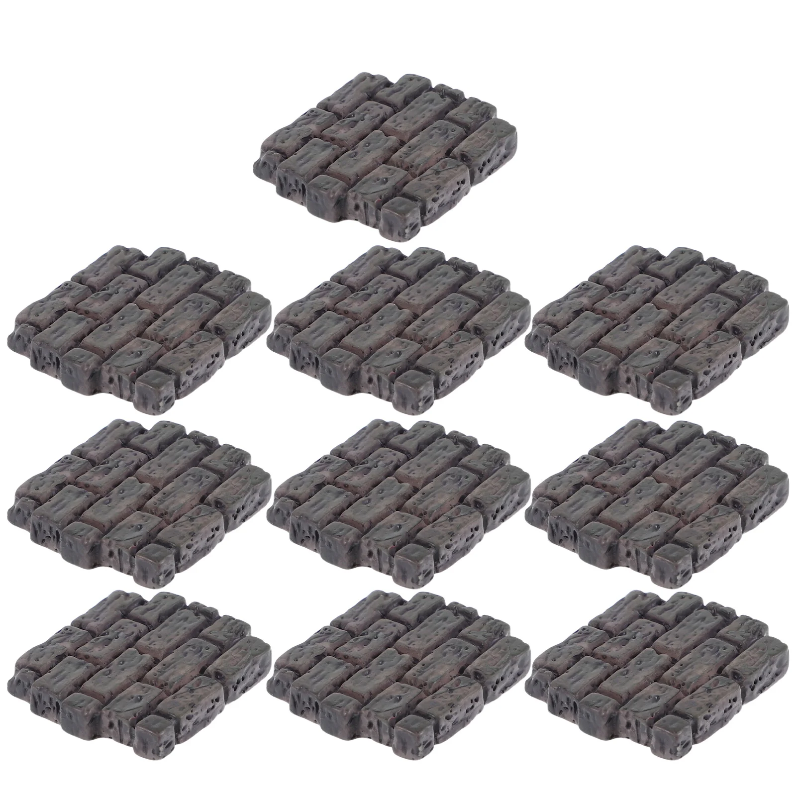 10 шт. миниатюрные имитационные кирпичи, реалистичные винтажные настенные кирпичи для рукоделия, архитектурные строительные принадлежности, сказочный сад