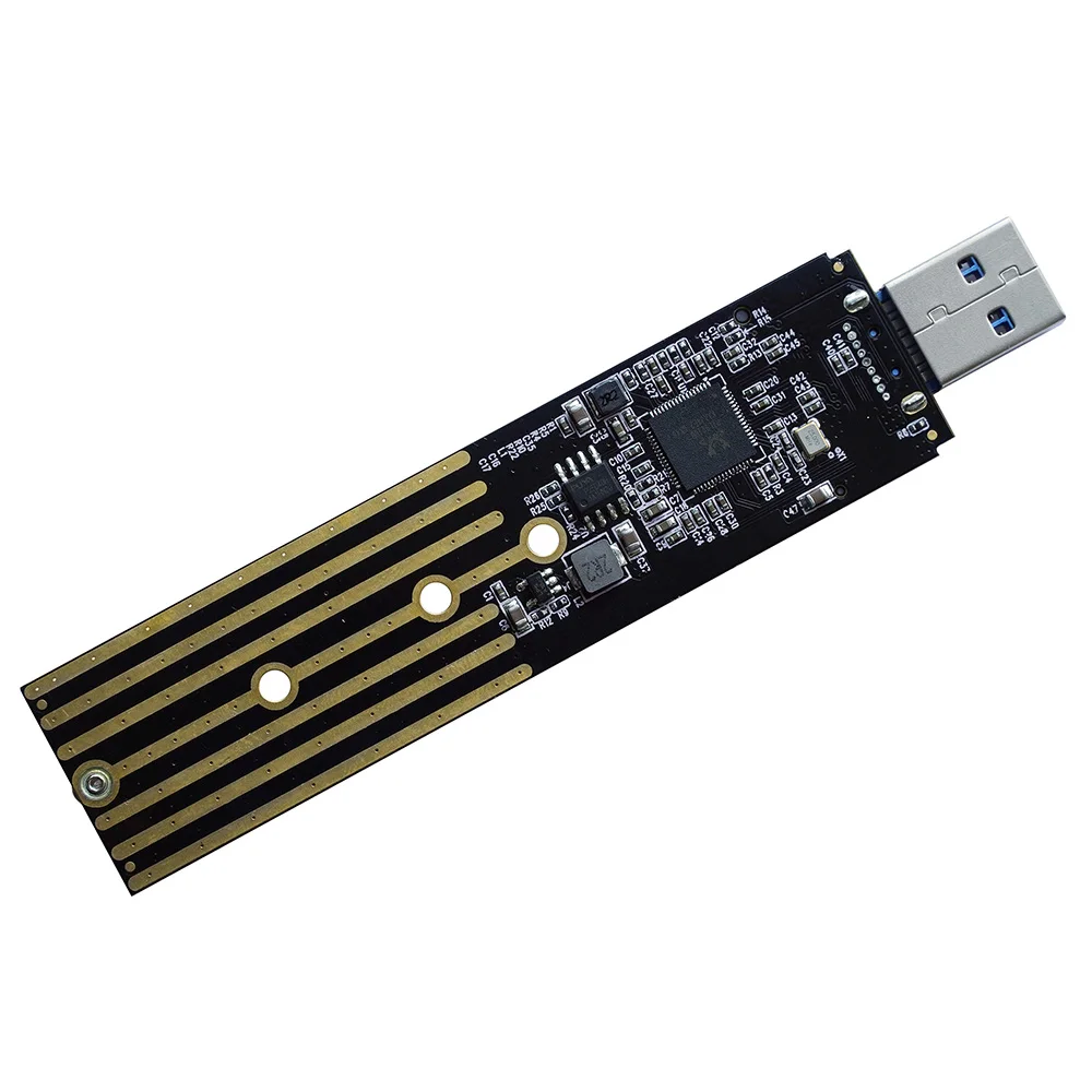 Карта M.2 NVME PCIe NGFF SATA M2 с двумя протоколами SSD Поддержка 2230 2242 2260 2280 NVME/SATA M2 SSD RTL9210B Адаптер M.2-USB
