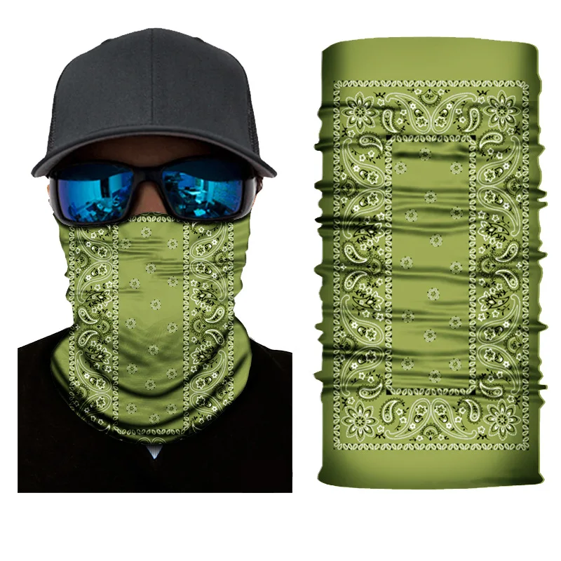 Paisley Seamless Magic Sunscreen Headdress Neck Gaiter Balaclava Headband Cycling Fishing Tube Face Shield Men Women Scarf