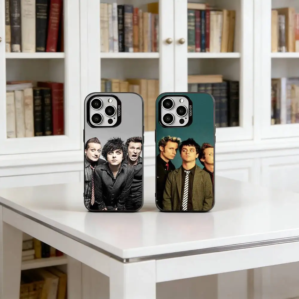 

G-Green Day Band Phone Case For iPhone 17,16,15,14,13,12,11 Plus,Pro Max,XS,Colorful Silver Black Cover