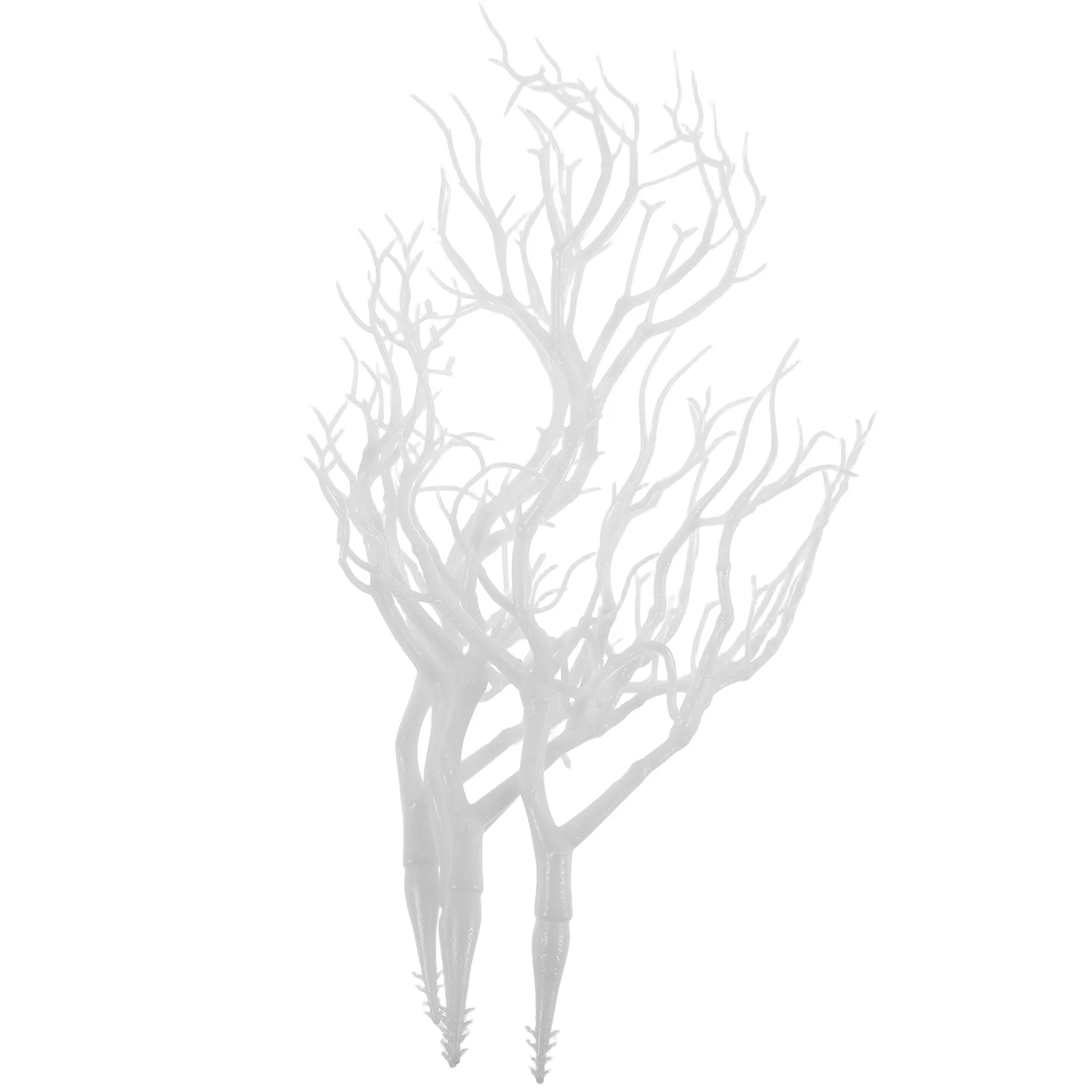 

4 Pcs Outdoor Christmas Decorations Simulated Plant Antler Jewelry Dry Tree Antlers Artificial Branch for Home White Baby