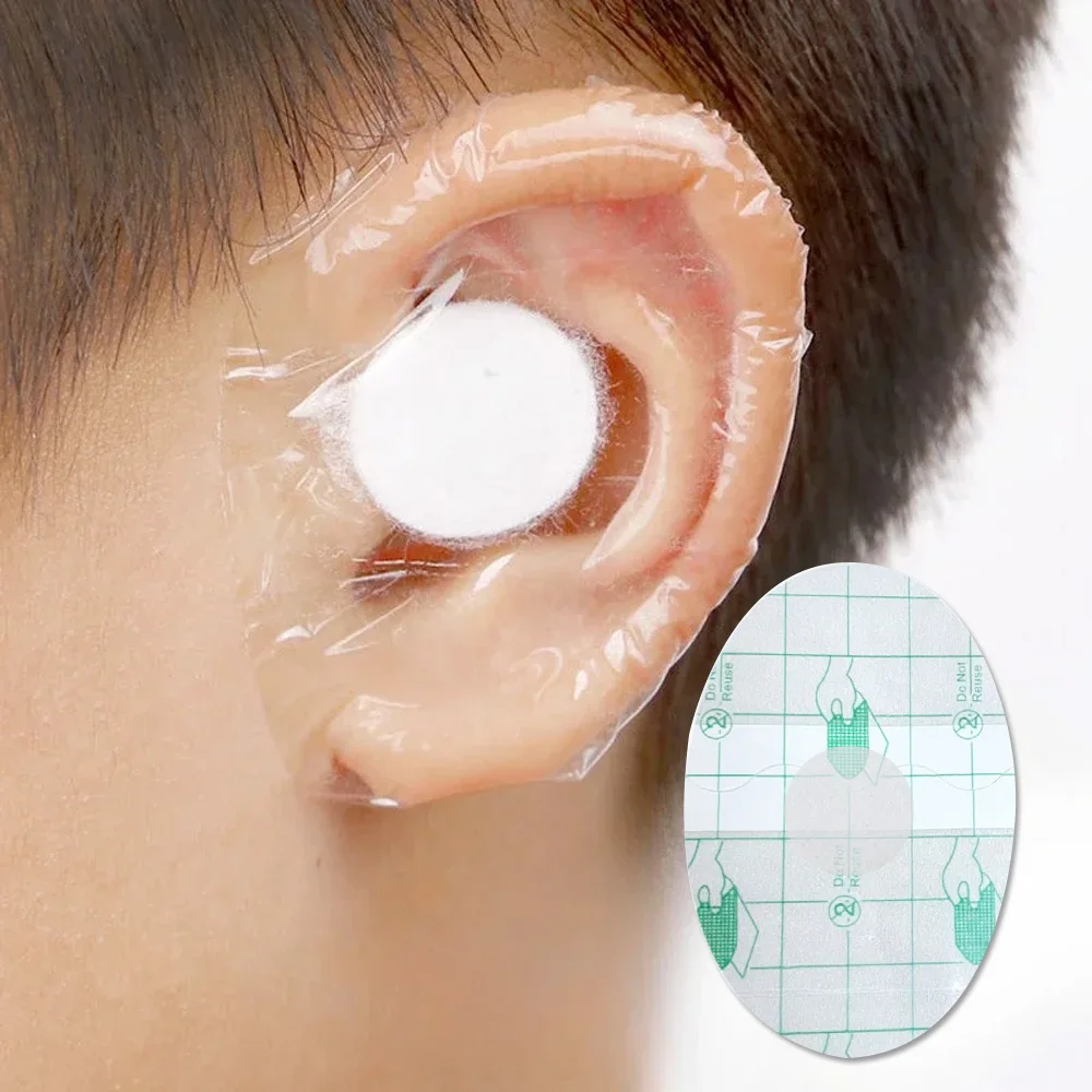 20Pcs/Set Plastic Waterproof Ear Protector Swimming Cover Caps Disposable Stickers Paste Ear Protective Film For Kids Adult