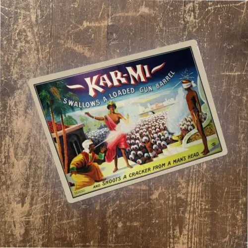 Kar-Mi Swallows Loaded  Barrel India - Metal Sign