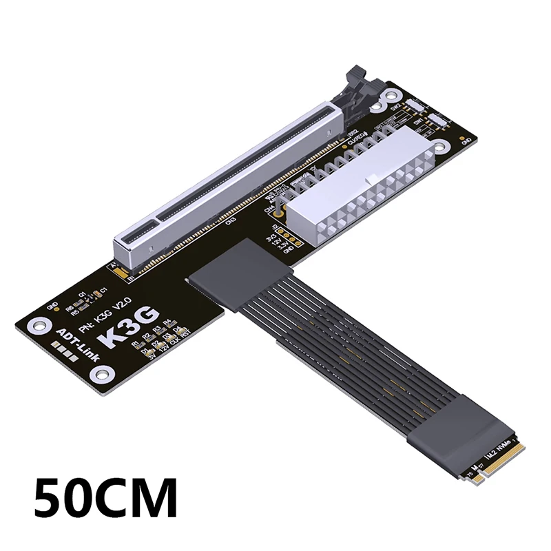 グラフィックボード・グラボ・ビデオカード ADT-Link K43SG M.2 to PCIe 4.0 x4 egpu K43SG M.2 for NVMe to x16 5.0 eGPU アダプター グラフィックス