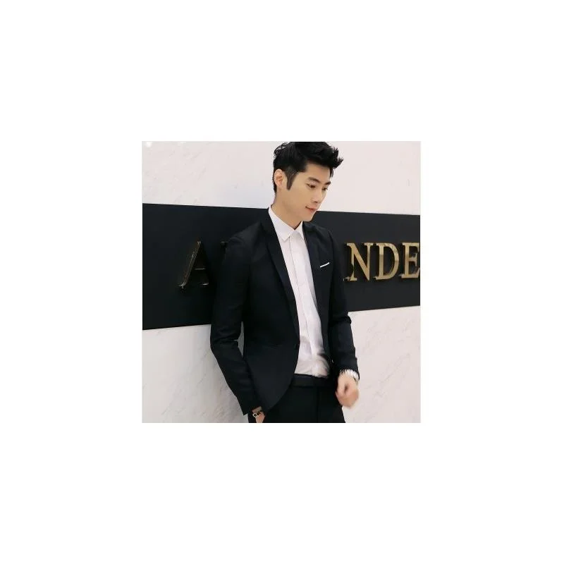 

Модный повседневный мужской приталенный пиджак 2026 года, весенний, хлопковый, с длинным рукавом, двубортный, молодежный тренд, для путешествий