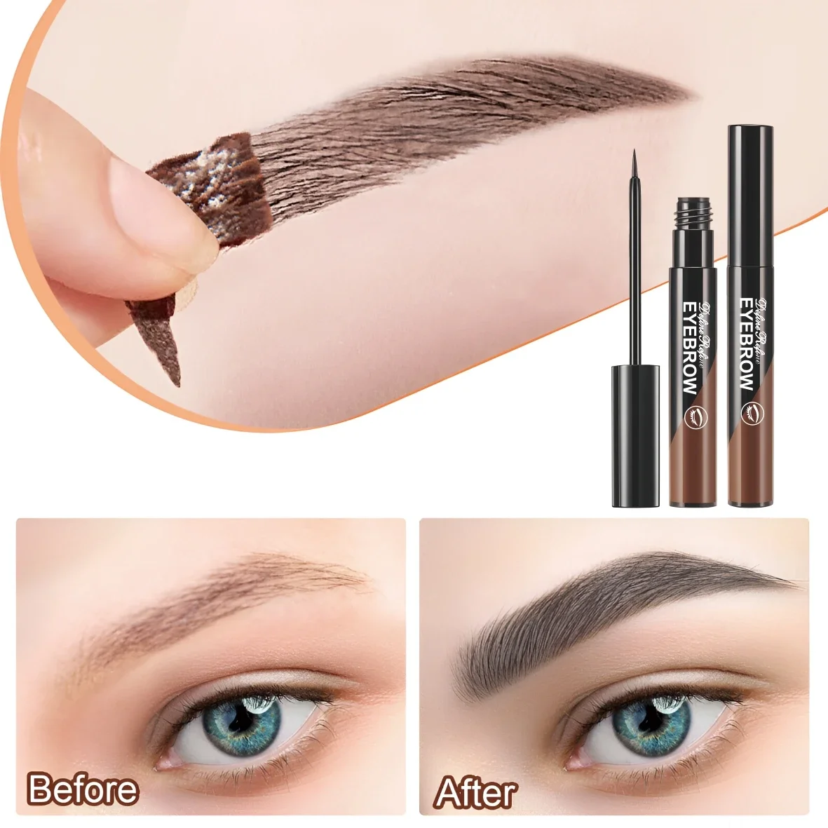 Peel Off Dye Eyebrow Cream Waterproof Semi Permanent Eye Brow Tattoo Tint 3 Day Long Lasting Tearing Eyebrow Gel Makeup Cosmetic