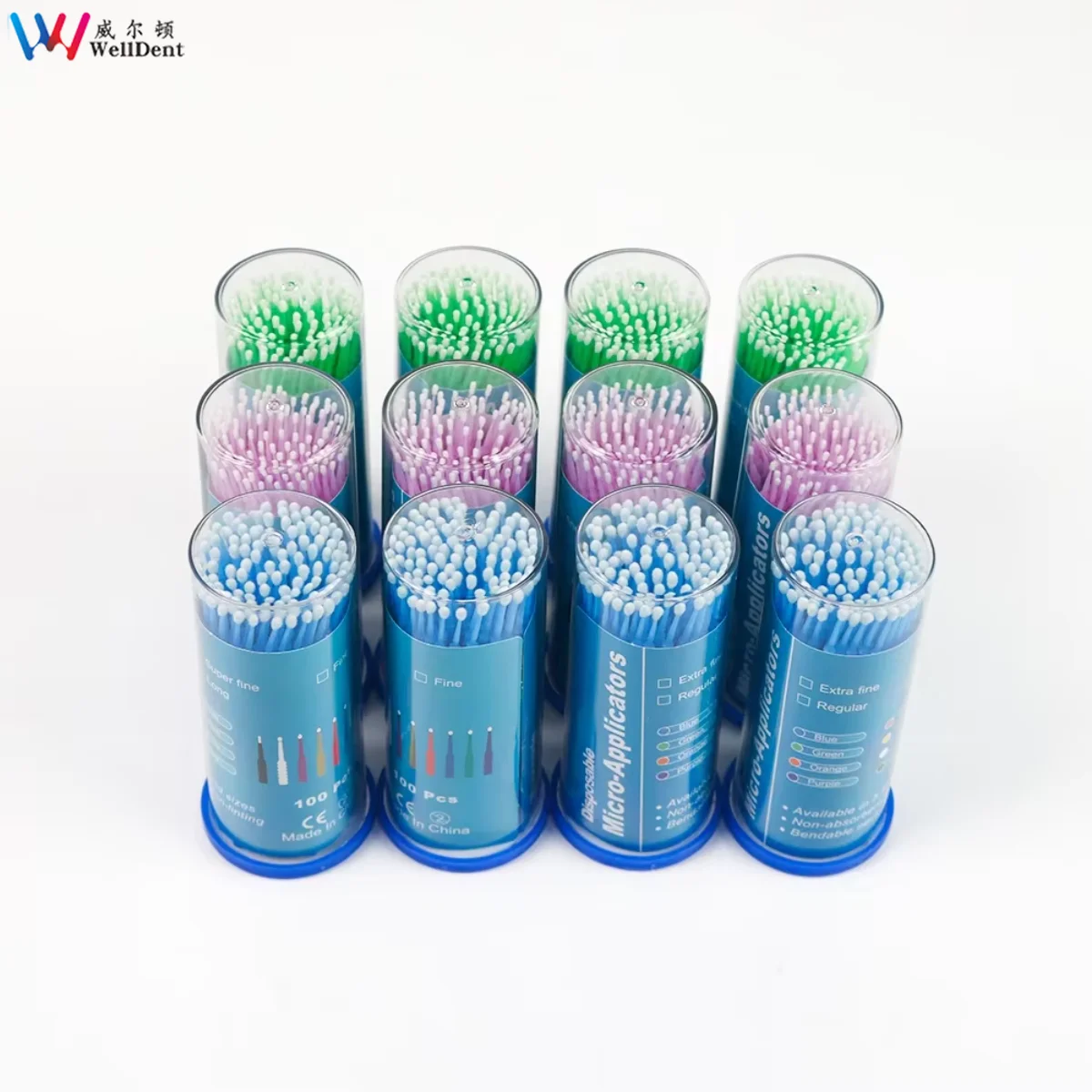 1200pcs Disposable Dental Micro Brushes Applicator Colorful Micro Brush Teeth Oral Care Extension Dentistry Materials