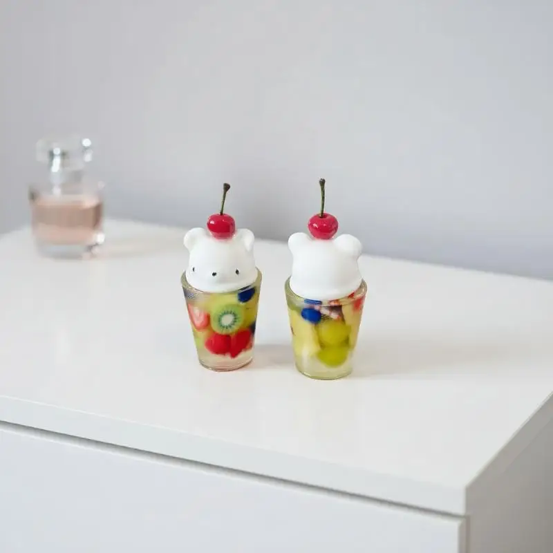 ของเล่นเด็ก 1 ชิ้น 1:12 1:6 บ้านตุ๊กตาจิ๋ว ช็อกโกแลตหวาน หมี ผลไม้ โซดา แก้ว ชุดครัวของเล่น