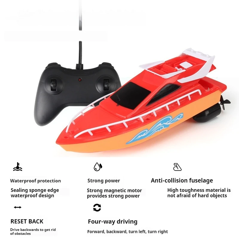 Remote Control Boat High-Speed Rc Speedboat Battery Version Long Battery Life Sealed And Waterproof Water Toys