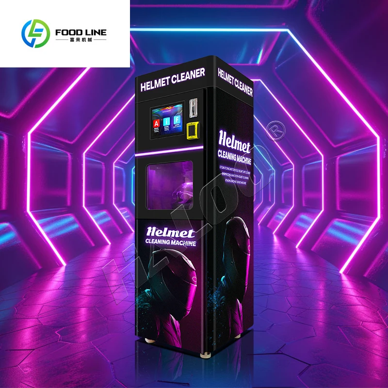 FOODLINE Customized Helmet Cleaning Vending Machine Token Payment Includes SDK for Custom Functionality Credit Card Option