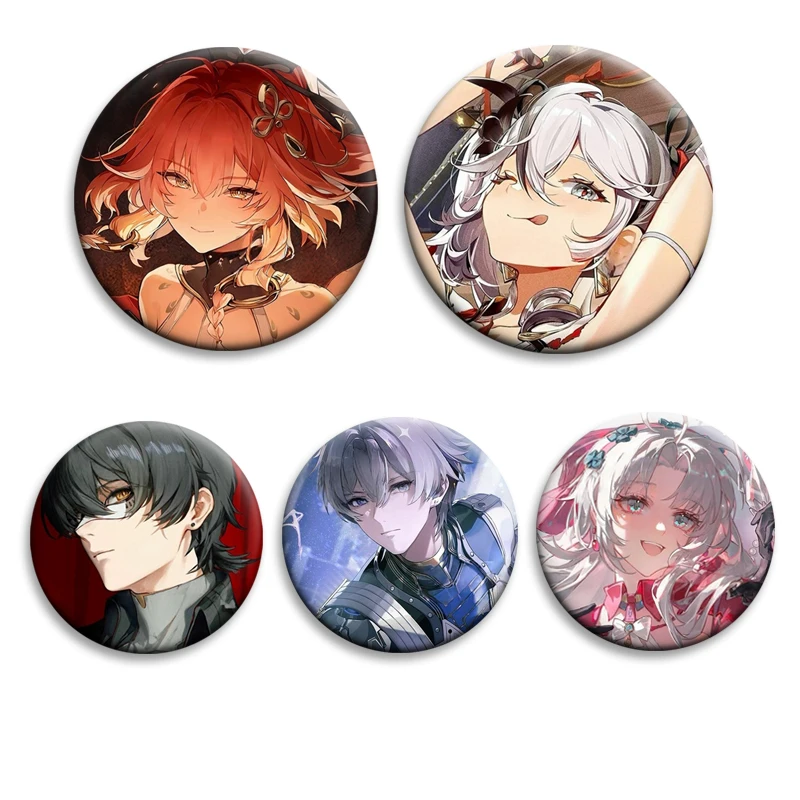 Wuthering Waves Game Enamel Pin Anime Figure Brant Baizhi Jiyan Creative Brooch Cartoon Badge Backpack Clothing Accessories Gift