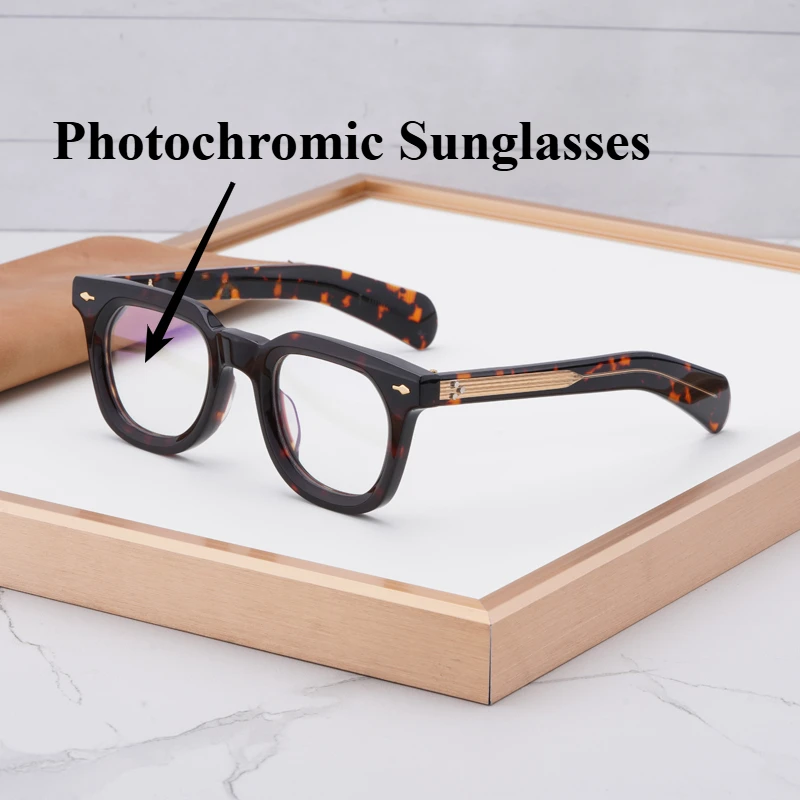 Photochromic Sunglasses Acetate Luxury Design Top Quality Round Japanese and Korean Trendy Fashion 권지용same Style UV400 gafas HOT