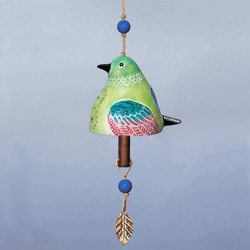 Bird Song Bell Garden Decoration,Hanging Rustic Wind Chime, Pendant Metal Tube Bell Door Bell Pendant A Durable Easy Install