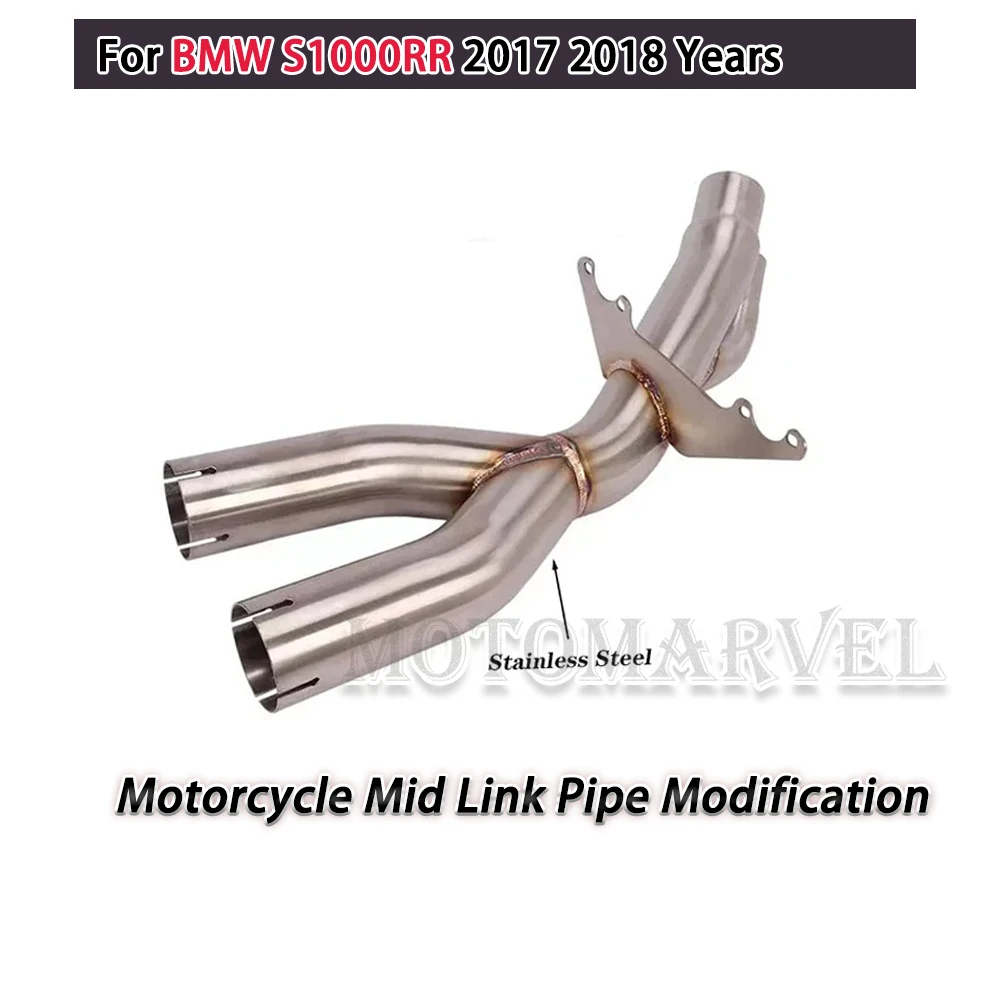 

Slip On For BMW S1000RR 2017 2018 Years Motorcycle Exhaust Escape Middle Link Pipe System Muffler Stainless Steel