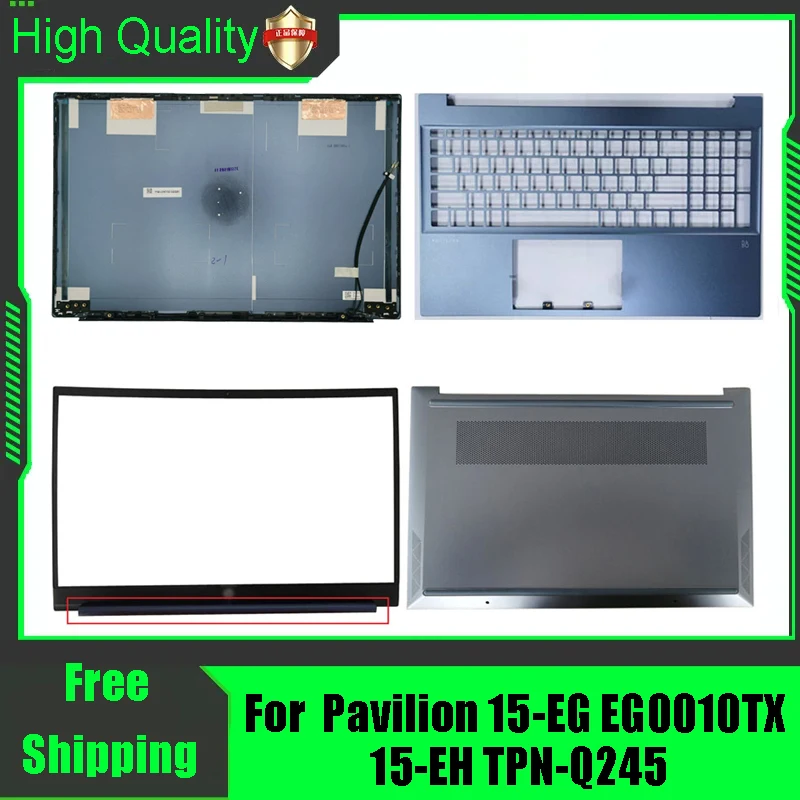new-for-hp-pavilion-15-eg-15-eh-tpn-q245-tpn-q246-laptop-rear-lid-back-top-cover-front-bezel-palmrest-bottom-case-housing-blue