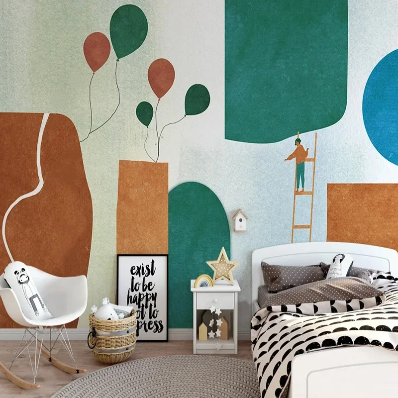 Custom 3D Photo Wallpaper Hand-painted Abstract Geometric Creative Art Mural Living Room Bedroom Background Wall Painting Decor