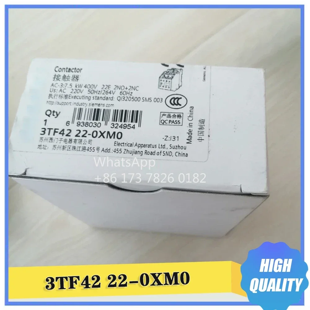 

3TF42220XM0 3TF42 22-0XM0 Контактор для SIEMENS 2NO+2NC 220 В 7,5 кВт 400 В
