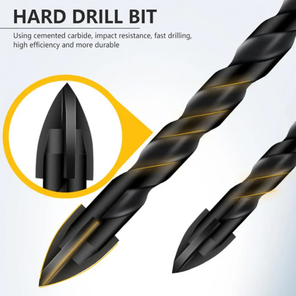 3-12mm Drill Bit Multifunctional Glass Triangle Diamond Drill Set Ceramic Tile Brick Wood Concrete Punching Hole Saw Metal Drill