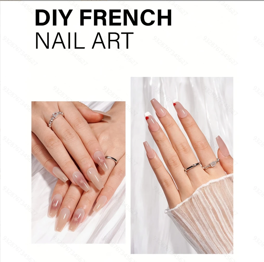 112 szt./140 szt. w 1 pudełku, 5 kolorów krótkie tipsy w kształcie trumienki/buzi/owalu/kwadratu, 14 różnych rozmiarów akrylowych tipsów, pełny zestaw sztucznych paznokci.