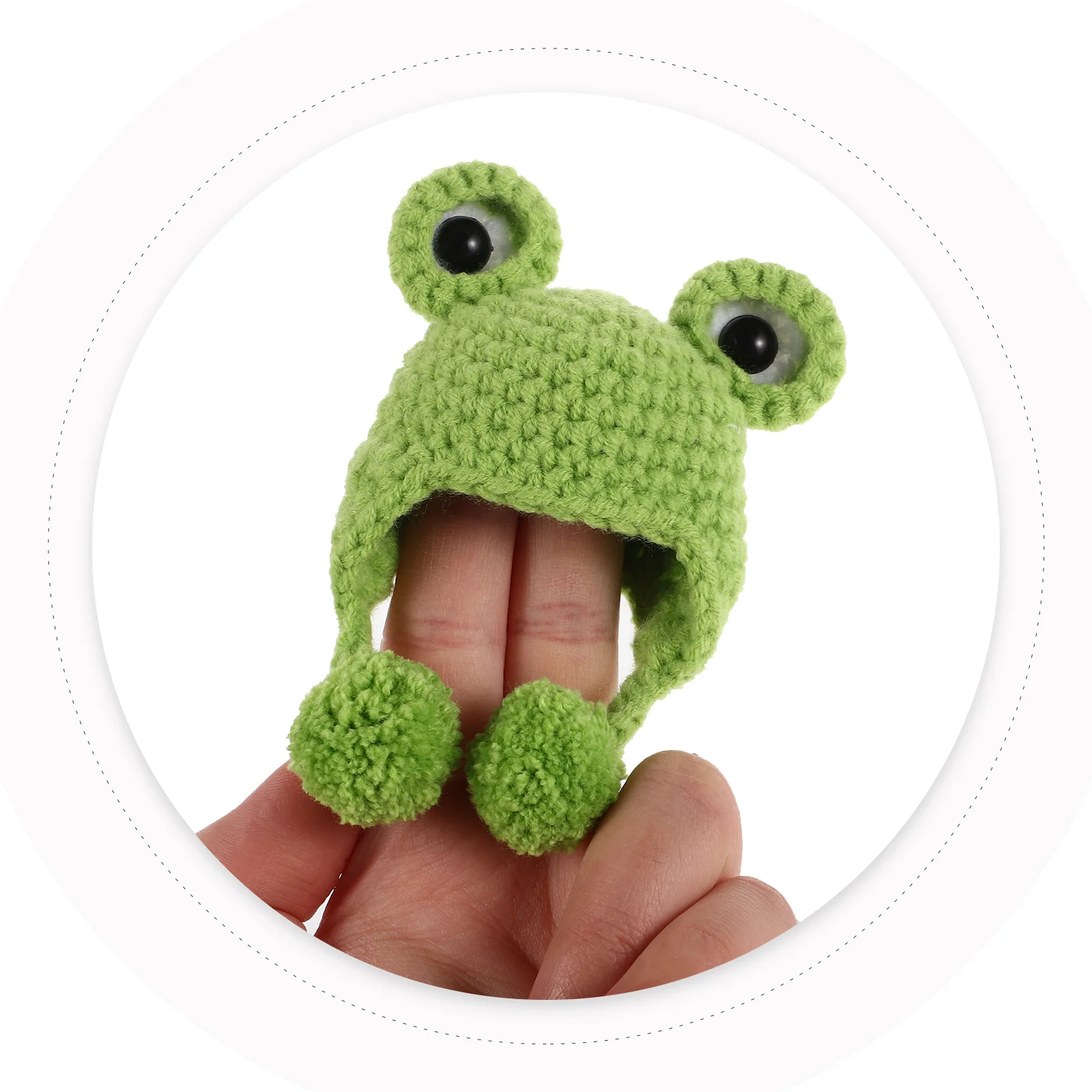 Mini Dzianinowe Czapki z Kreskówkowymi Wzorami, Urocze Czapki Beanie, Małe Zimowe Czapki, Akcesoria do Rękodzieła, Ozdoby do Domku dla Lalek, Czapki