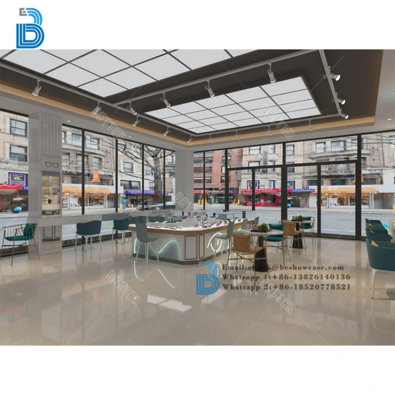 Custom.Optical Shop الأثاث مخصص الزجاج خزائن العرض البصرية النظارات الشمسية عرض الرف عرض العرض البصري