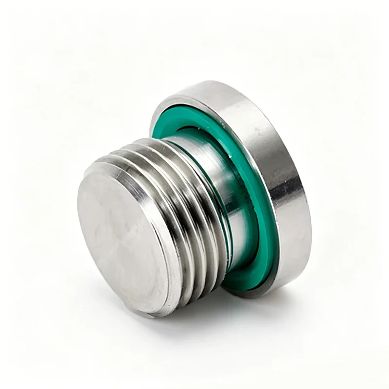 Conector de puerto Parker VSTIR-ED Series, rosca macho estándar BSPP, anillo de sellado ED, tapón de acero inoxidable