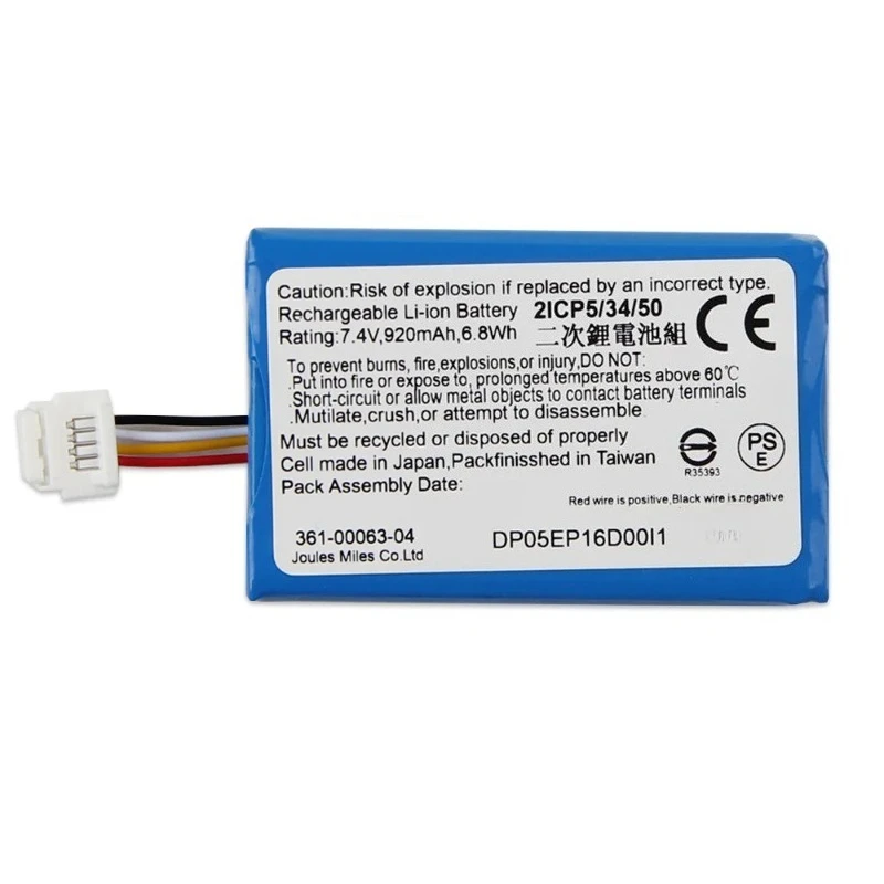 Nova bateria de substituição 361-00063-00 361-00063-04 para garmin bmw motorrad navigator 5 e 6 baterias recarregáveis premium 920mah