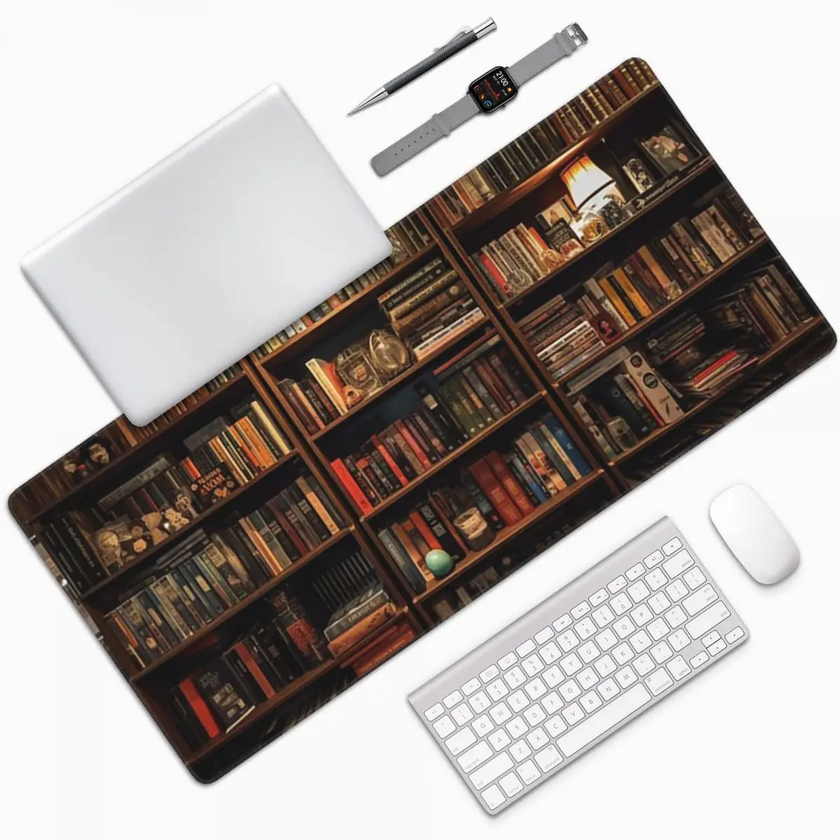 

Vintage Library Themed Large Mouse Pad Computer Keyboard Mouse Mat Gaming PC Laptop Desk Mat Office Accessories Table Mats
