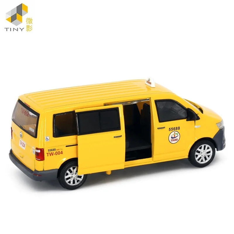 Tiny 1:64 T6 Transporter Taxi NO.28 Alloy Simulation Model Car