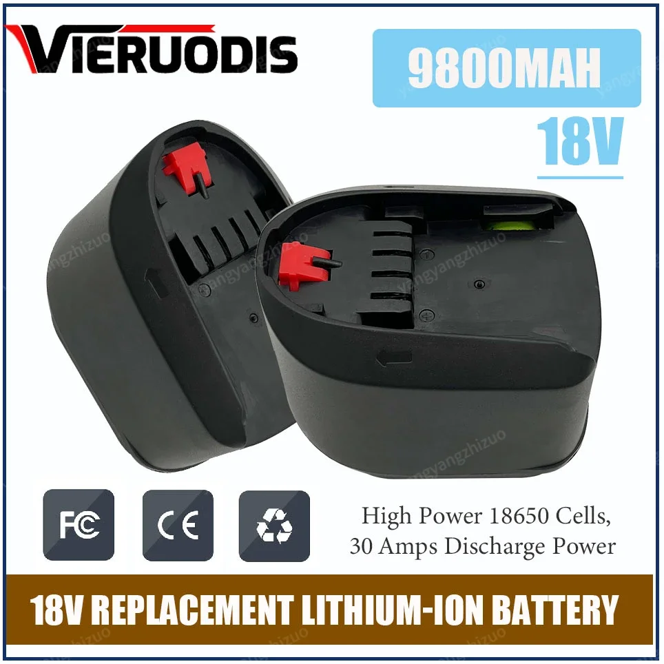 

For Bosch 18V 9800MAH Lithium Ion Rechargeable Tool Battery PBA PST PSB PSR Bosch Home, Garden Tools (TypeC only) AL1810CV