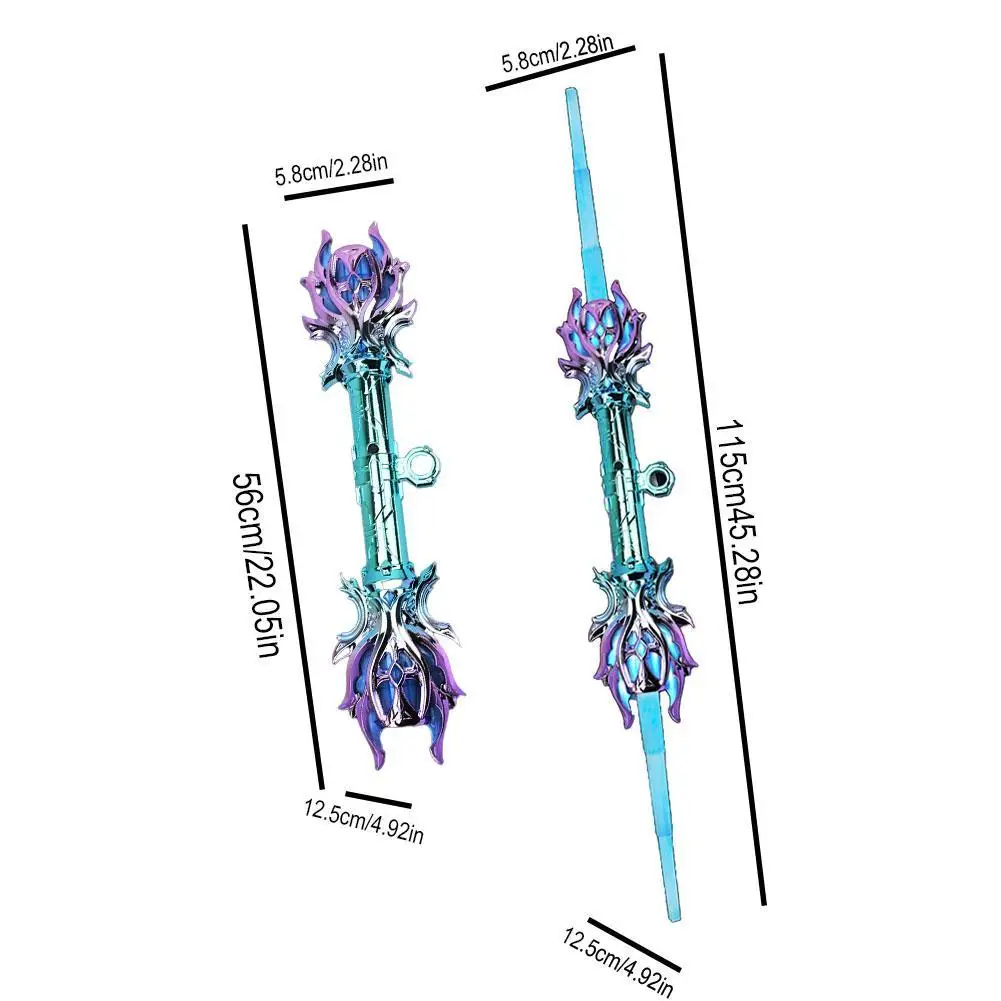 Telescopic Sword Gravity Sword Light Up Sword Kids Toy Knife 12Color Lightsaber Kids Laser Sword Toy Party Glow Swords Coser Toy