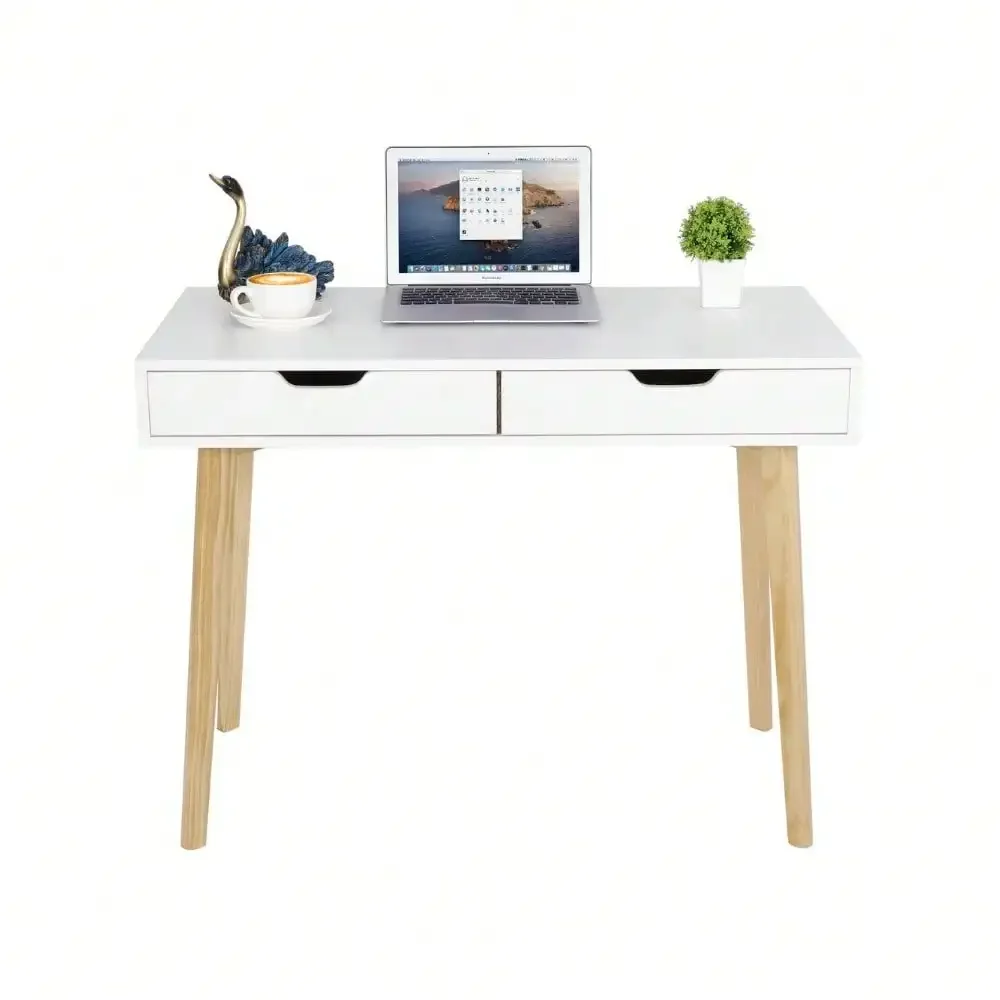

39.4" Office Desk w/2- Durable Drawer PC Laptop Table Workstation Home Decor