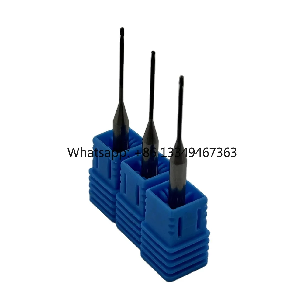 Zirconia Milling Burs Manual DC Shank 4.0mm Head Diameters 0.8/0.6/0.5mm Head Length 1.4mm