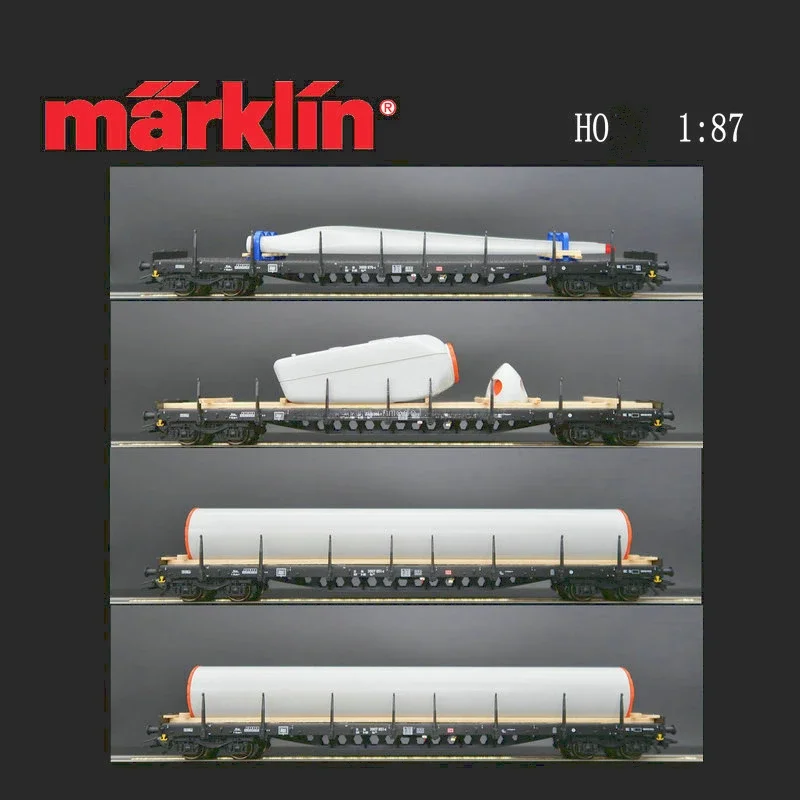 

HO 1/87 Train Model MARKLIN 47134 Wind Turbine Transport Truck Has Been Modified To DC Wheel Four-section Set