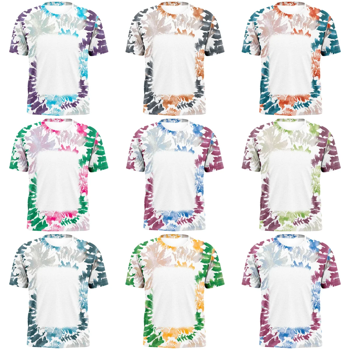 Sublimation Blank For Printed T-Shirt Unisex White T-shirt Heat Transfer Fashion Men\'s Tops Crewneck Short Sleeve